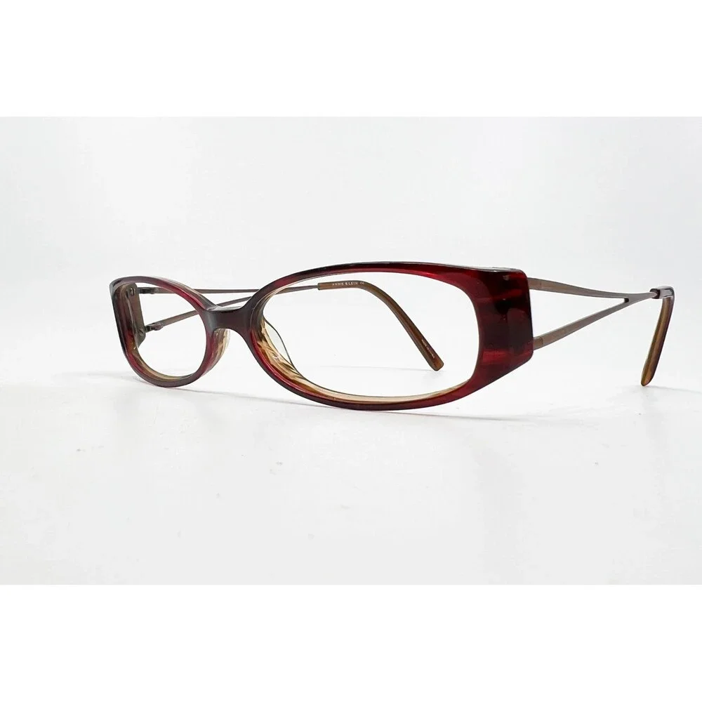 Anne Klein Eyeglasses Women Red Burgundy AK8049 Oval Full Rim 54-15-130